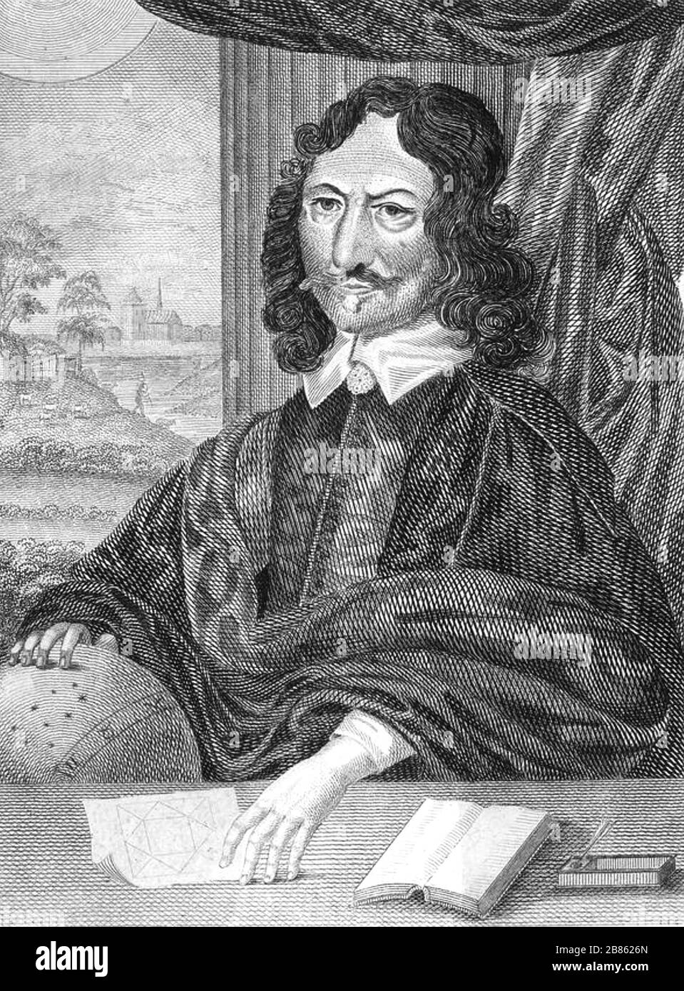 WILLIAM LILLY (1602-1681) astrologo inglese nel 1647 Foto Stock