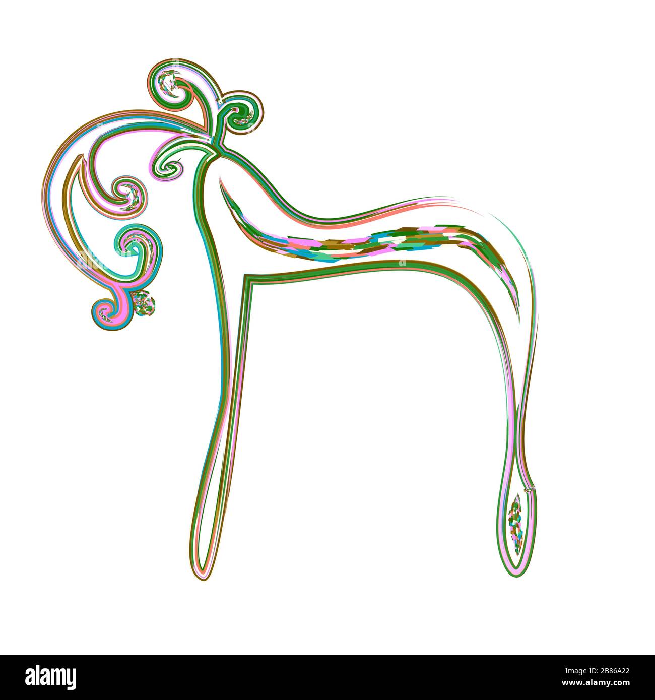 Calligrafia alfabeto ebraico. Carattere decorativo oro. Le lettere disegnano a mano oro. Multicolore. Illustrazione vettoriale su sfondo isolato. Illustrazione Vettoriale