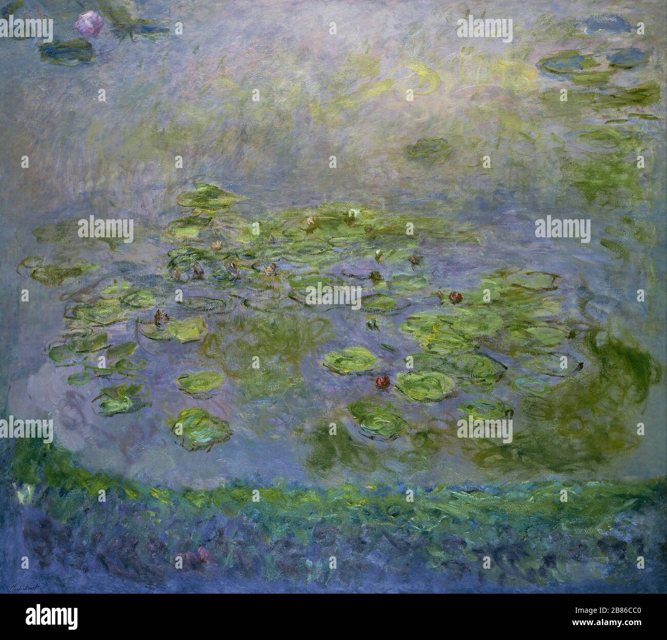 Nymphas (Waterlilies) (circa 1915) Pittura di Claude Monet - altissima risoluzione e qualità dell'immagine Foto Stock