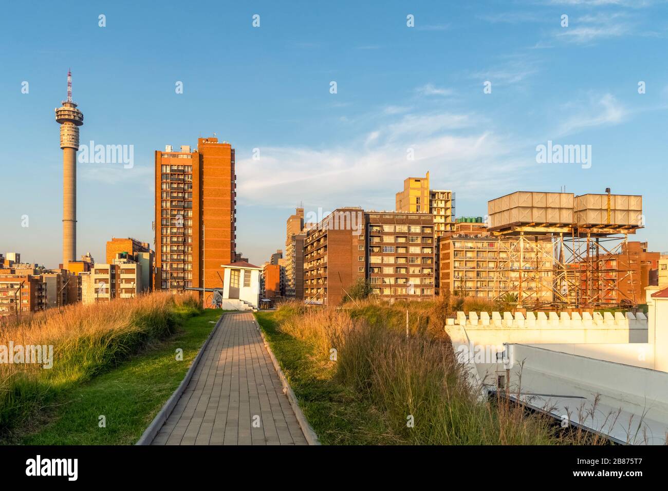 Famosa Constitution Hill nel centro di Johannesburg, Sud Africa Foto Stock
