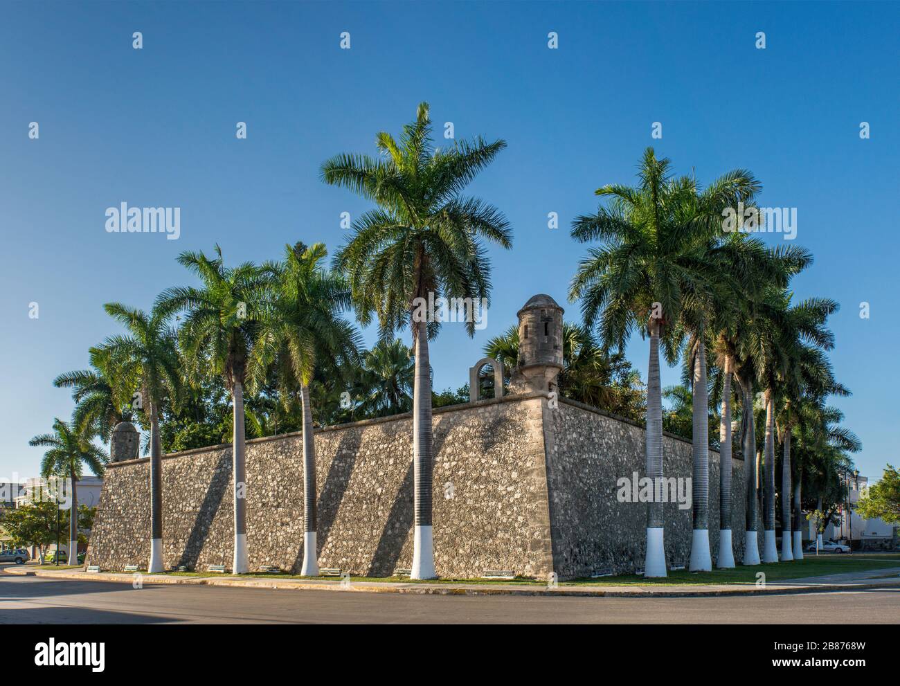 Baluarte de Santiago a Campeche, Penisola dello Yucatan, Messico Foto Stock