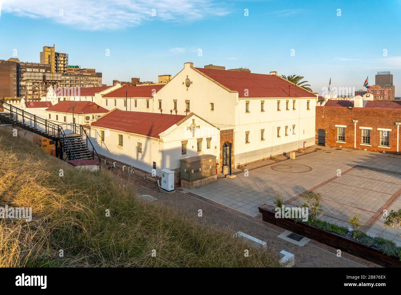 Famosa Constitution Hill nel centro di Johannesburg, Sud Africa Foto Stock