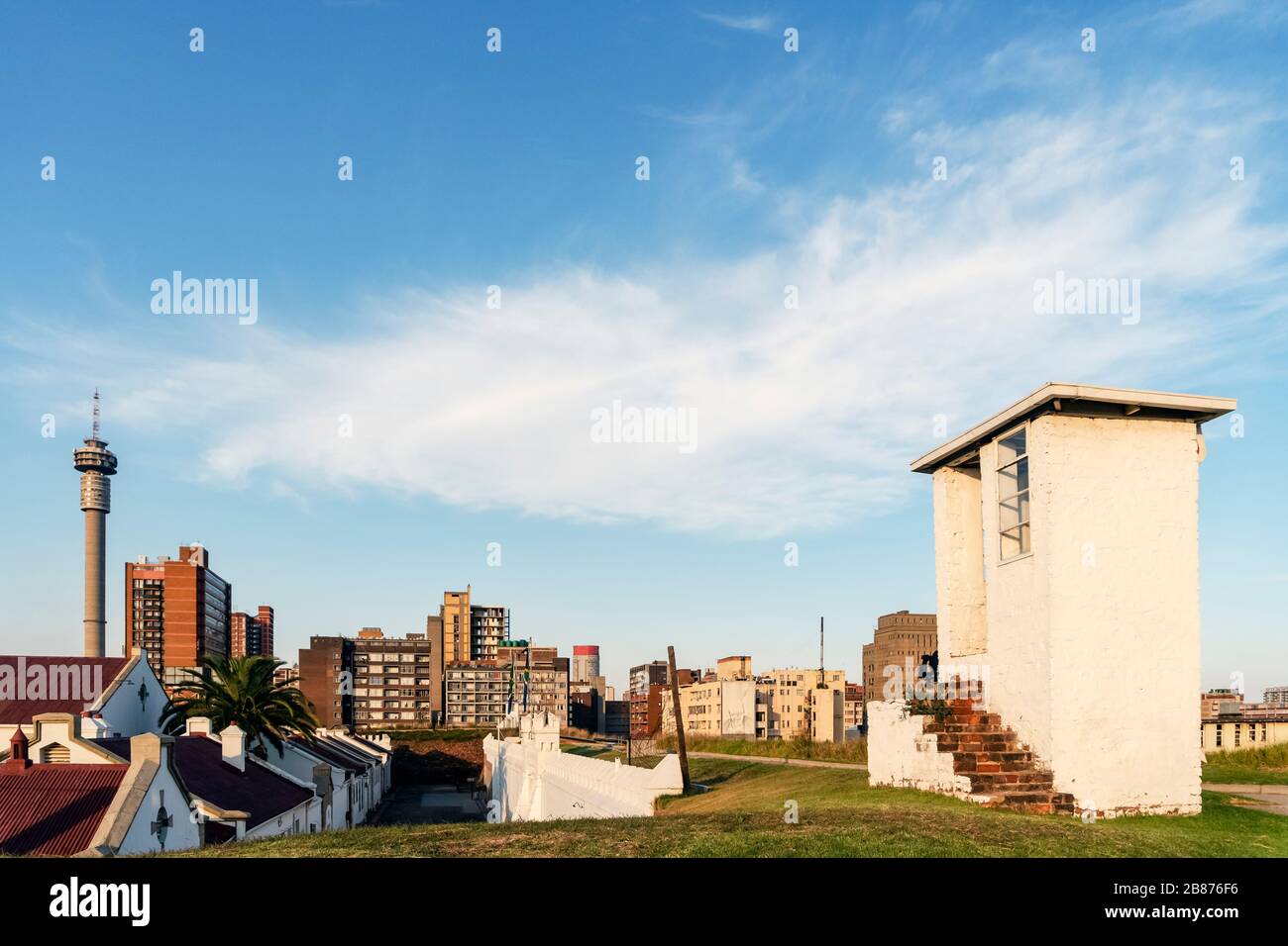 Famosa Constitution Hill nel centro di Johannesburg, Sud Africa Foto Stock