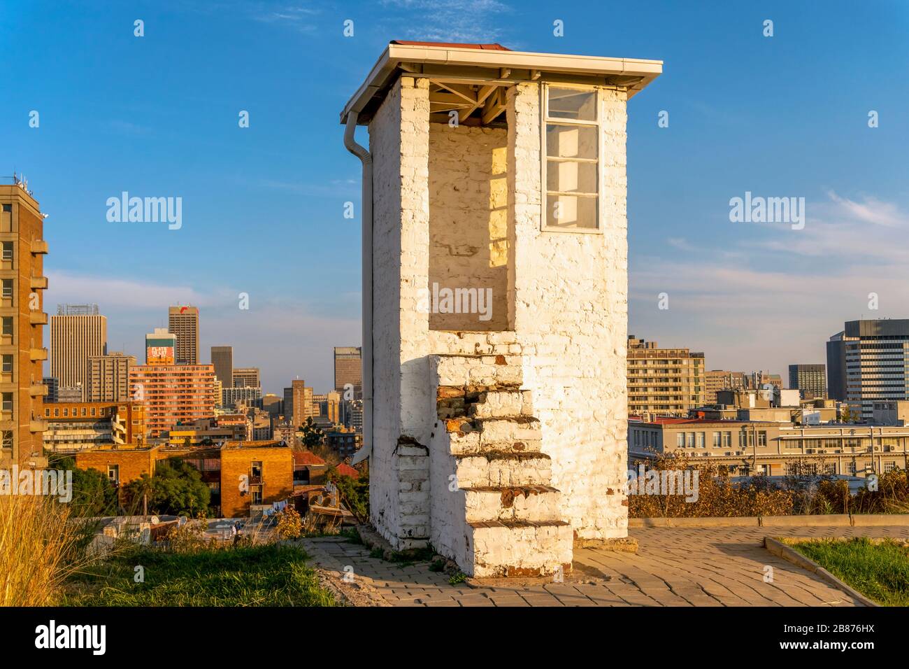 Famosa Constitution Hill nel centro di Johannesburg, Sud Africa Foto Stock