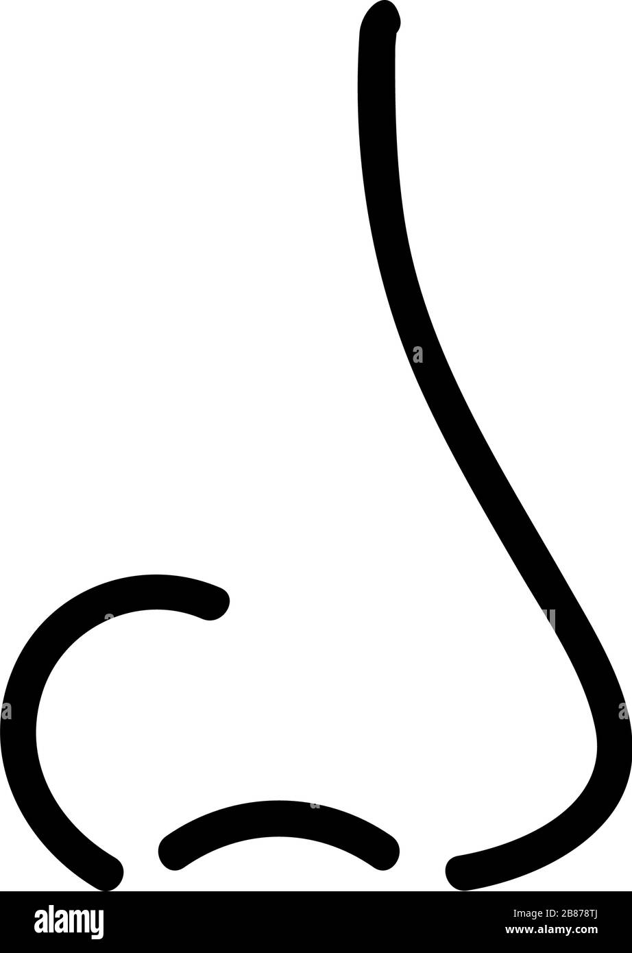 naso uomini icona vettore contorno illustrazione Illustrazione Vettoriale