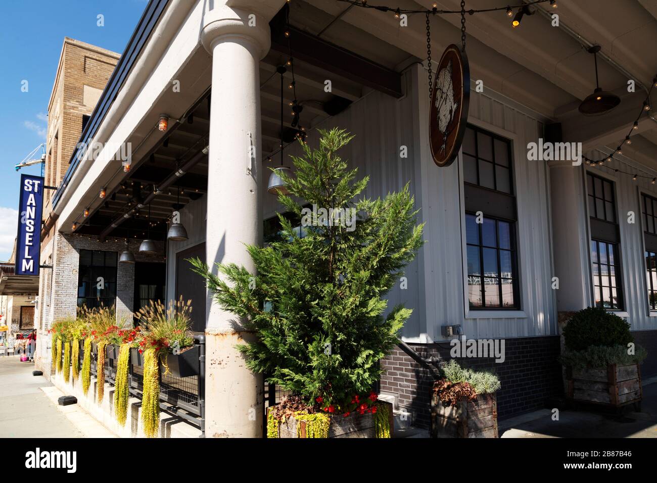 Facciata del ristorante St Anselm a Washington DC, USA. Il ristorante è noto per le sue bistecche. Foto Stock