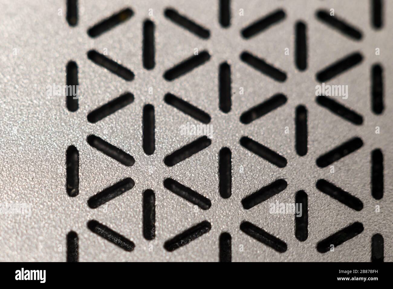 Nero e grigio diagonale simmetrico ripetizione lineare elegante motivo Foto Stock