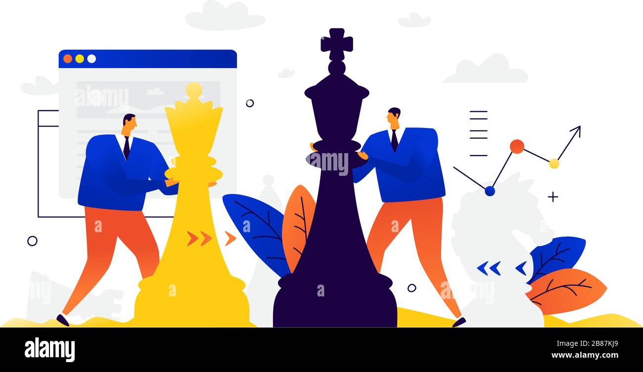 Illustrazione di uomini d'affari che giocano a scacchi. Concorrenza nel commercio. Vettore. Metafora. Sviluppo di interfacce. Strategia e tattiche nel commercio. Fin Illustrazione Vettoriale Illustrazione di uomini d'affari che giocano a scacchi. Concorrenza nel commercio. Vettore. Metafora. Sviluppo di interfacce. Strategia e tattiche nel commercio. Fin Illustrazione Vettoriale