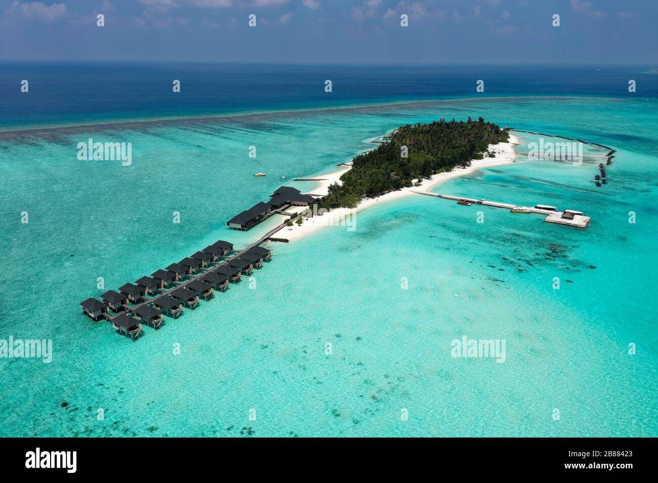 Summer Island, Atollo Nord di Male, Maldive Foto Stock