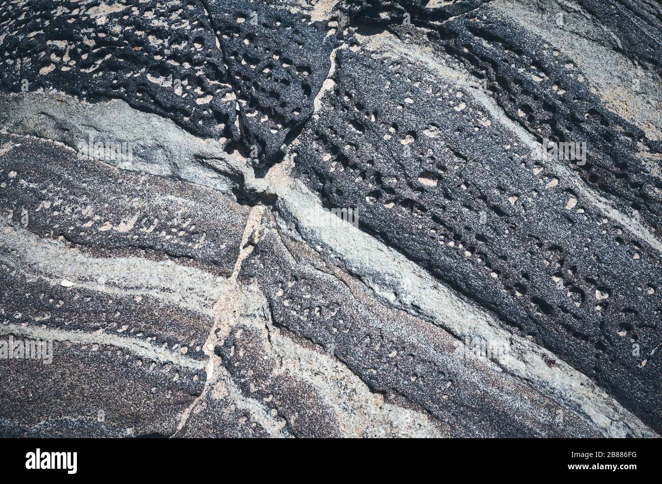 Primo piano immagine di rocce, colore tonico astratto sfondo naturale. Foto Stock