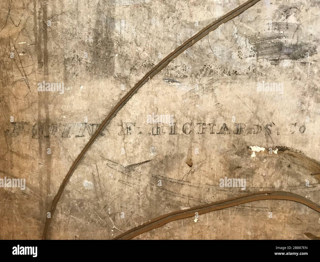 Graffiti soldato al Museo della Guerra civile della Shenandoah Valley nella storica Frederick County Court House Foto Stock