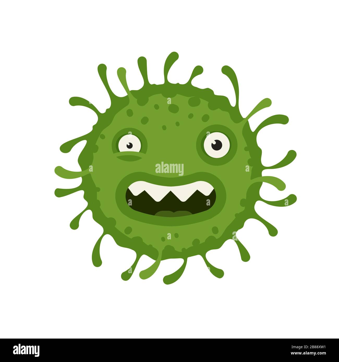 Coronavirus COVID 19. Polmonite virale, illustrazione del vettore della malattia Illustrazione Vettoriale