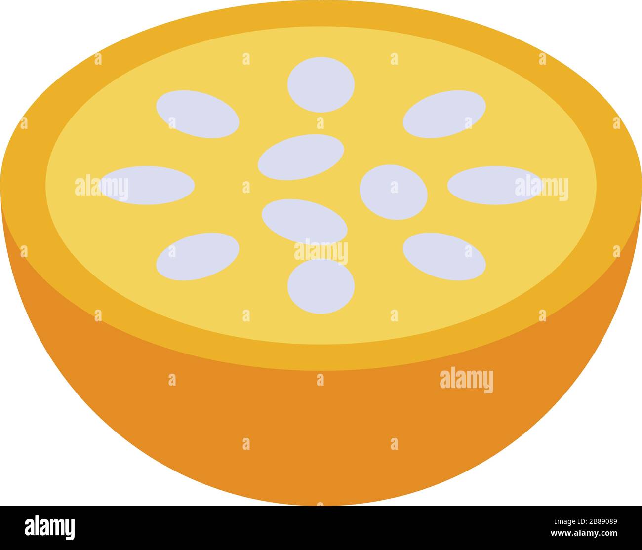 Icona semi di semi di semi di fisi, stile isometrico Illustrazione Vettoriale