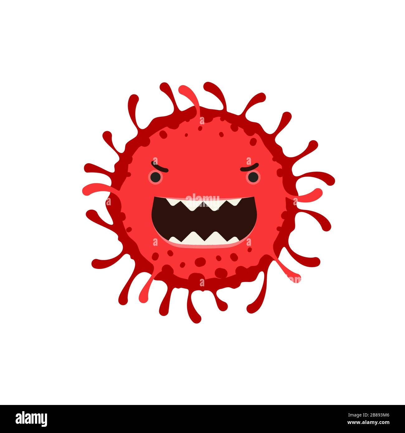 Germi o virus, bug, infezione, illustrazione del vettore tossico Illustrazione Vettoriale