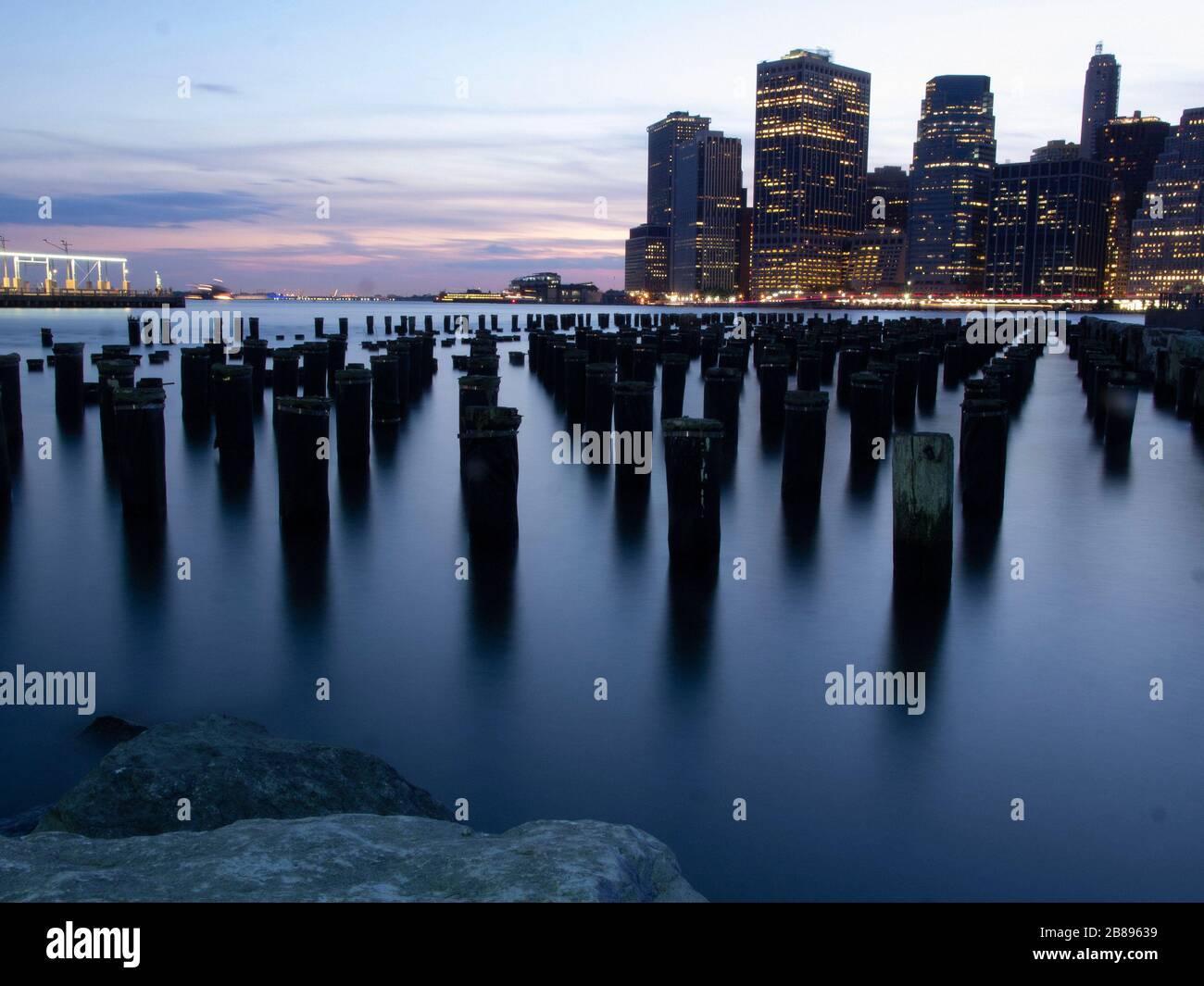 Inferiore dello Skyline di Manhattan, New York Foto Stock