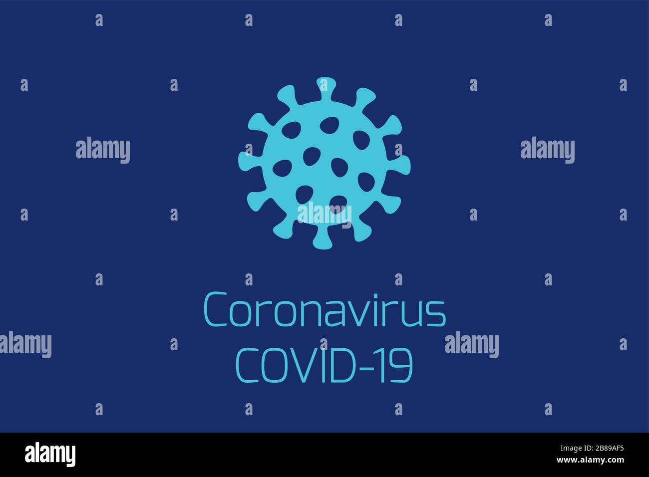 Illustrazione del virus Coronavirus Covid-19. Simbolo vettoriale semplificato. Illustrazione Vettoriale