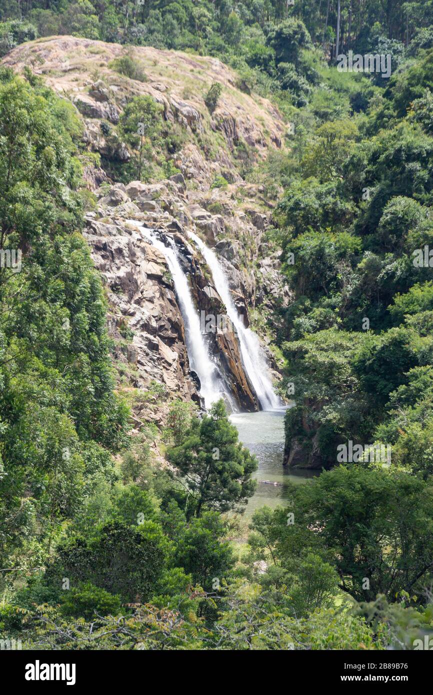 Cascate di Mantenga, Riserva Naturale di Mantenga, Lobamba, Valle di Ezulwini, Regno di Eswatini (Swaziland) Foto Stock