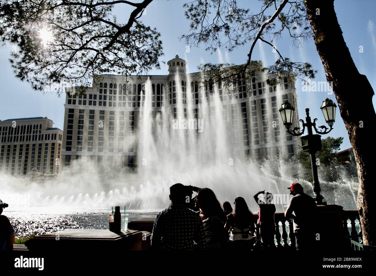 Spettacolo d'acqua sul Las Vegas blvd Foto Stock