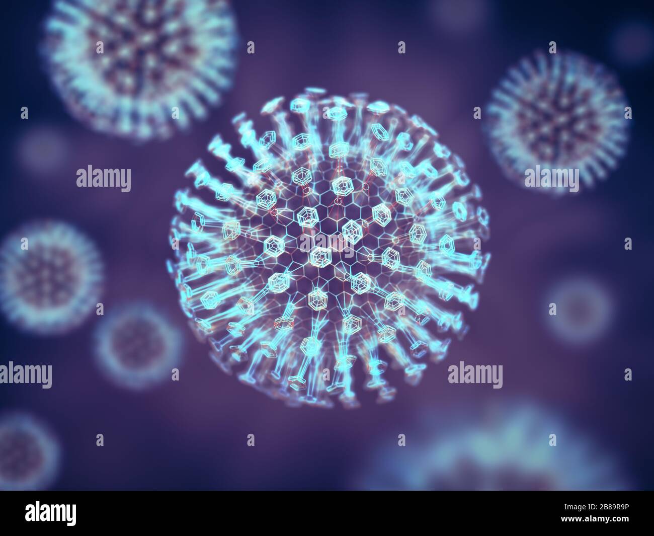 Virus, illustrazione Foto Stock