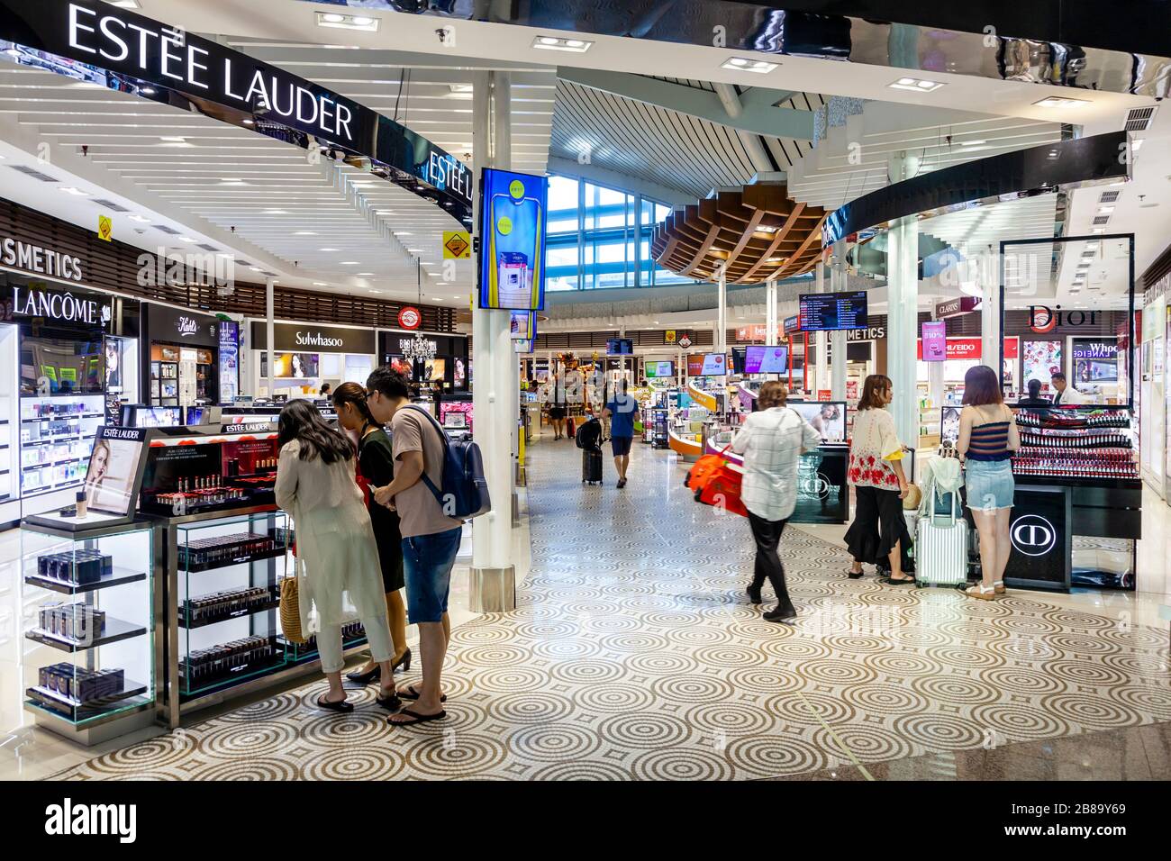 Aeroporto Internazionale di Ngurah Rai (Denpasar), Bali, Indonesia. Foto Stock
