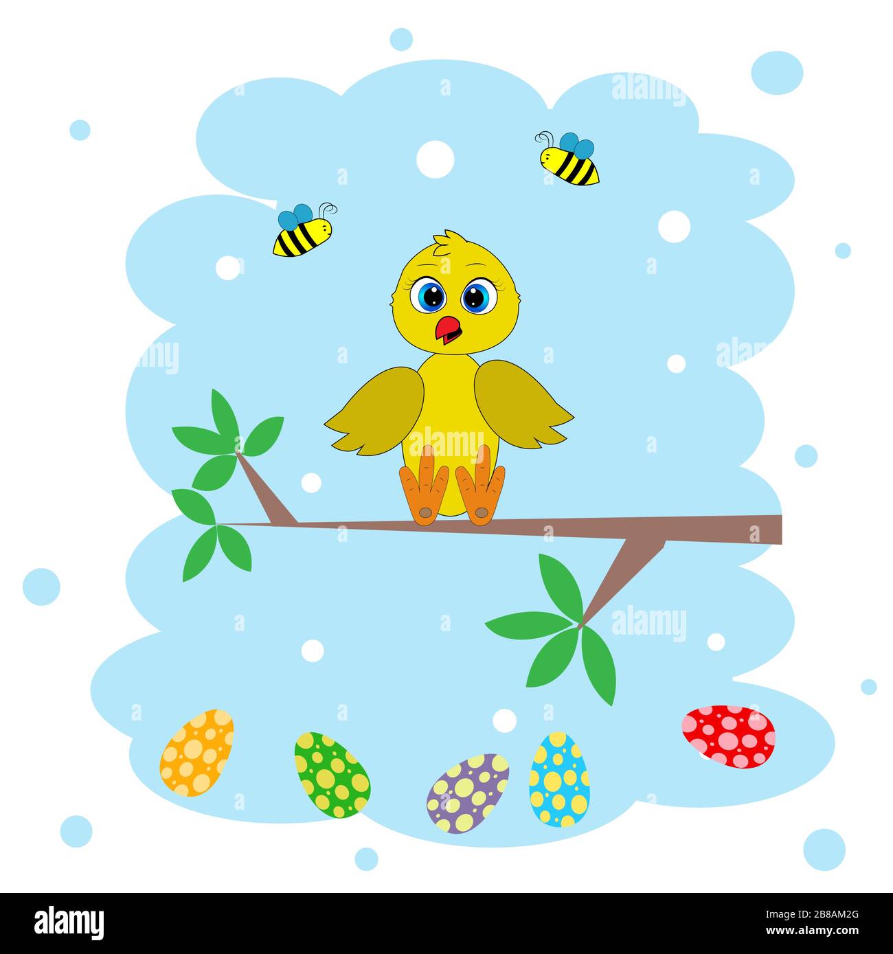 illustrazione dell'uovo di pollo di pasqua Illustrazione Vettoriale