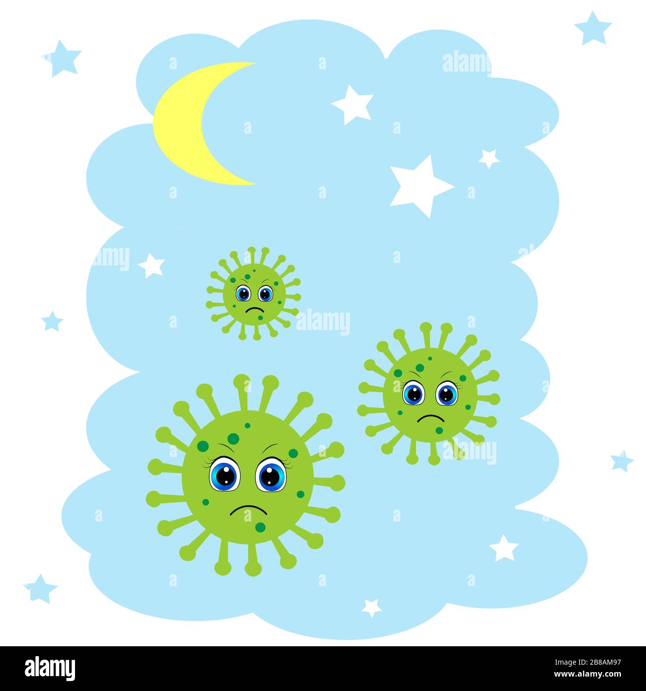 antibiotico win corona virus cartone animato 19 Illustrazione Vettoriale