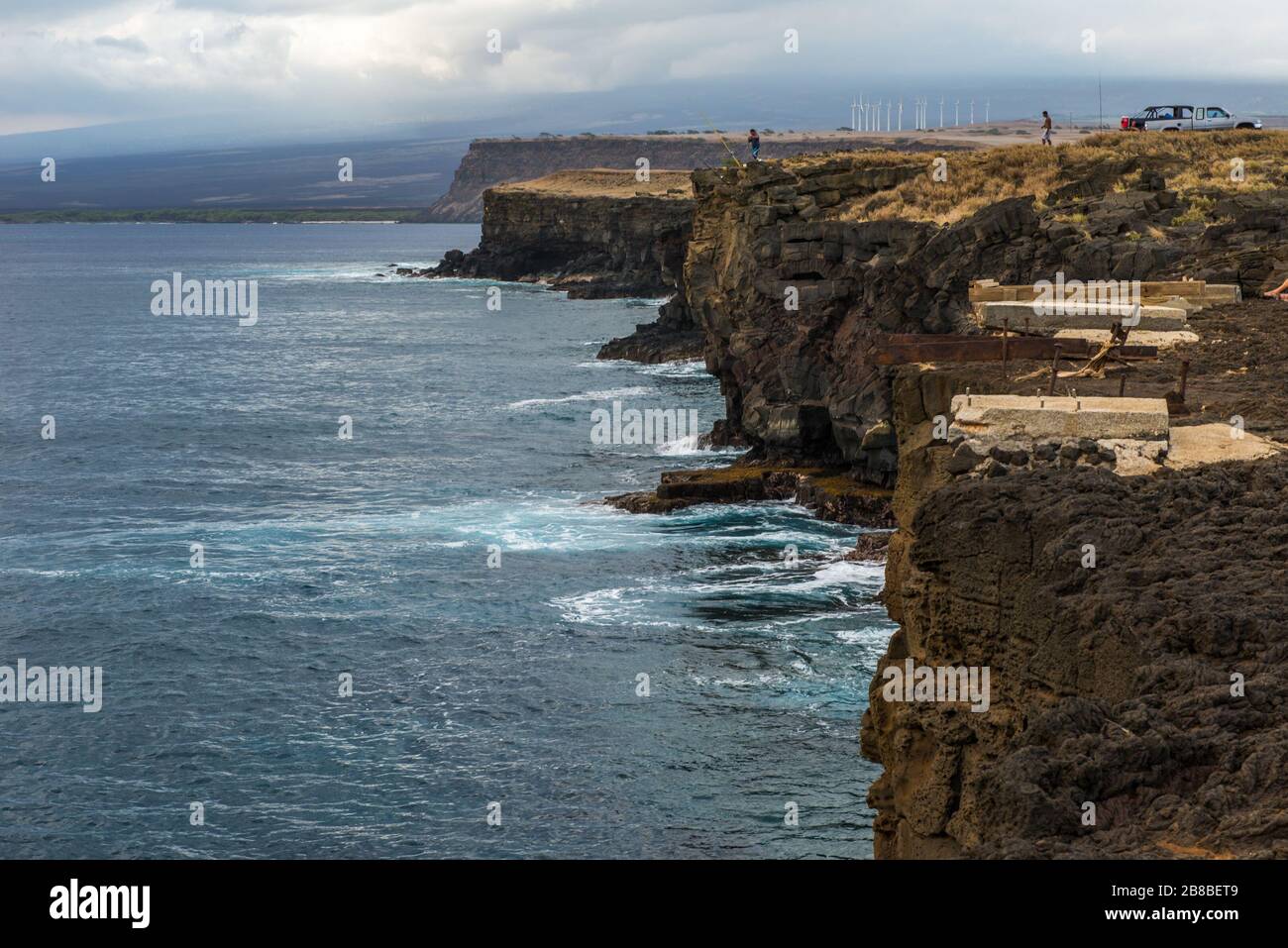 Ka Lae è il punto più meridionale della Big Island delle Hawaii Foto Stock