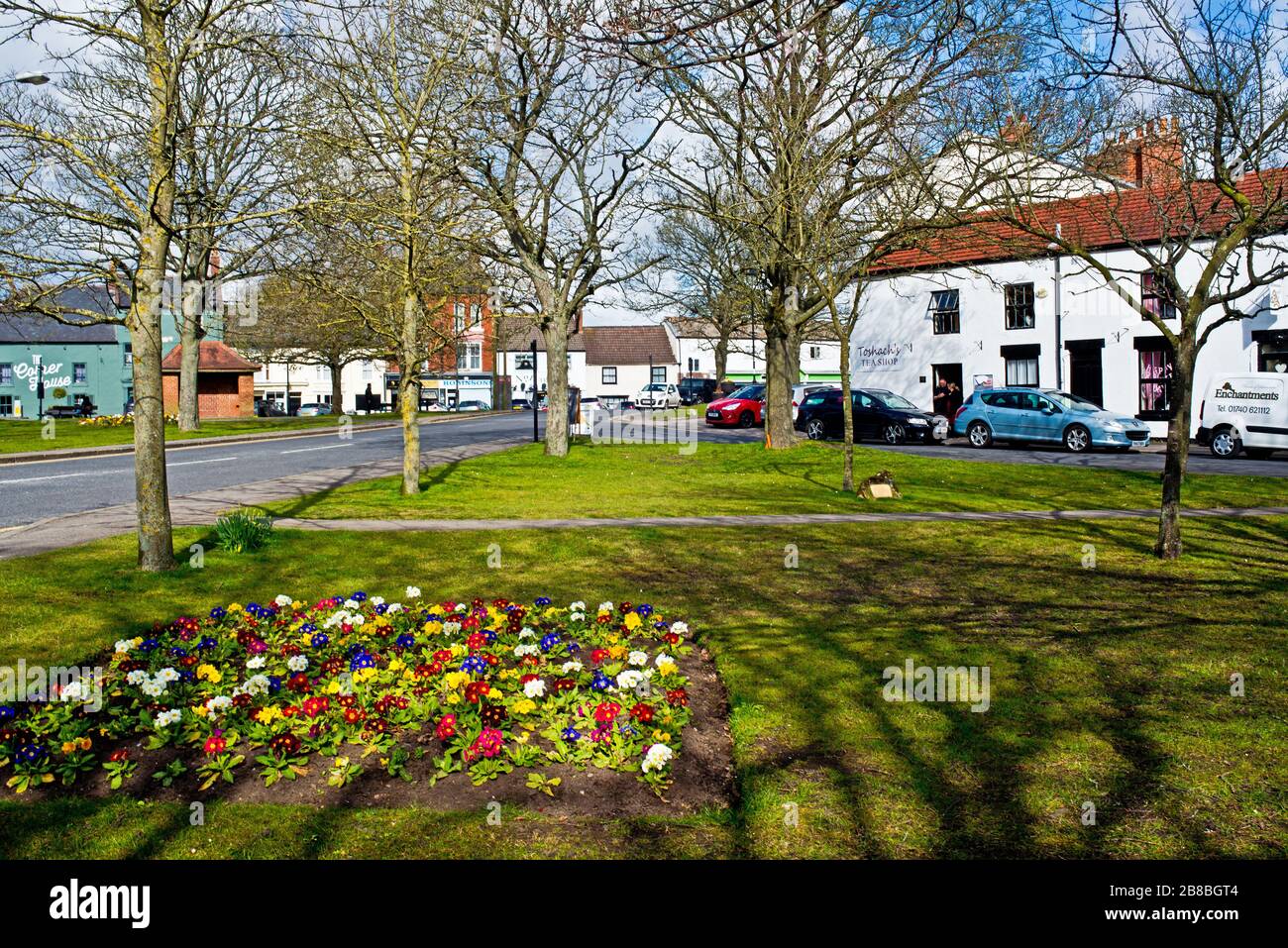 Village Green Sedgefield, Stockton on Tees, Cleveland, Inghilterra Foto Stock