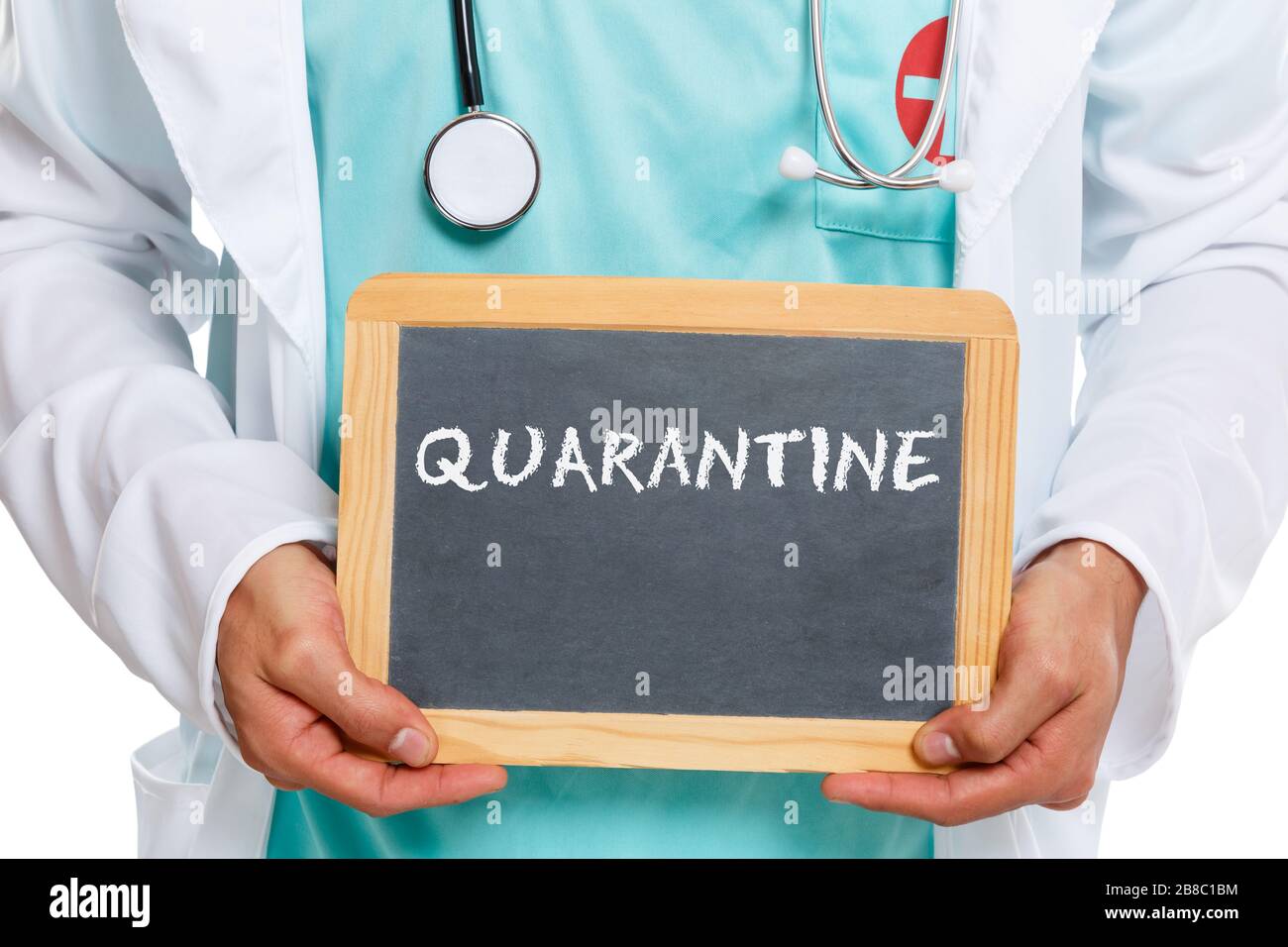 Isolamento di quarantena virus di Coronavirus corona epidemia malattia medico malattia malattia di malattia scheda di sicurezza sanitaria Foto Stock