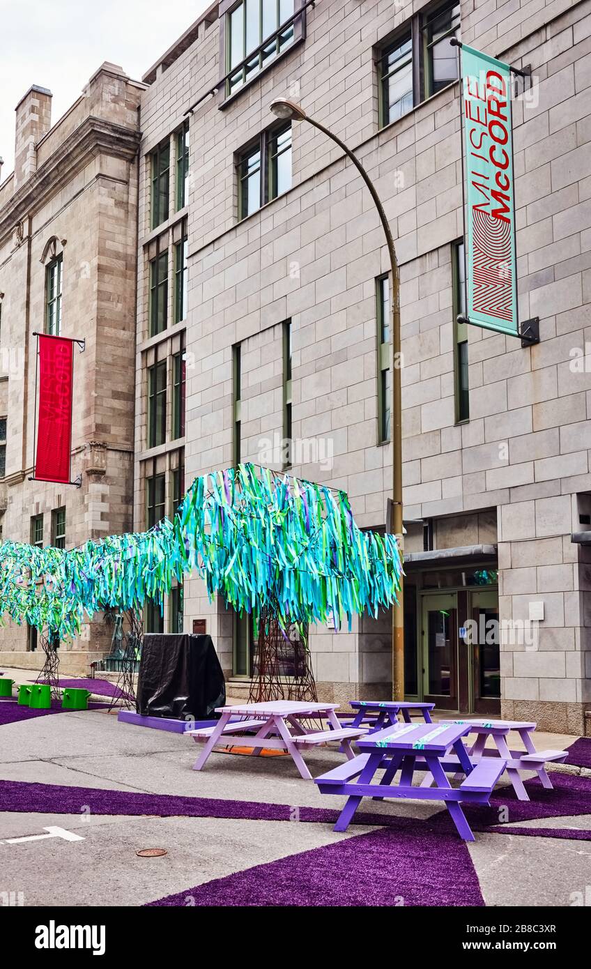 Giugno 2018 - Montreal, Canada: Vista esterna del McCord Museum o della foresta urbana a Montreal, Quebec, Canada. Foto Stock