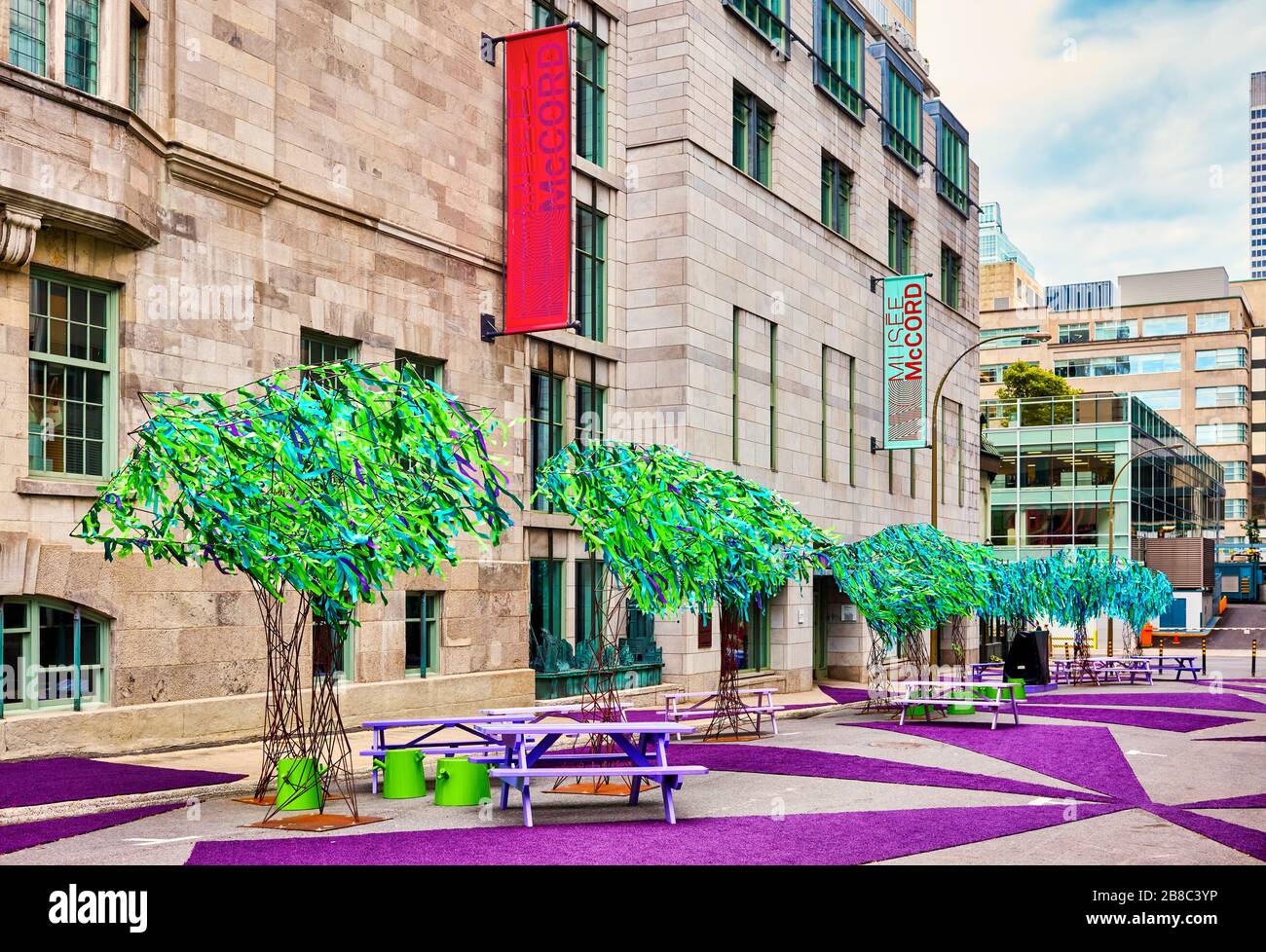 Giugno 2018 - Montreal, Canada: Vista esterna del McCord Museum o della foresta urbana a Montreal, Quebec, Canada. Foto Stock