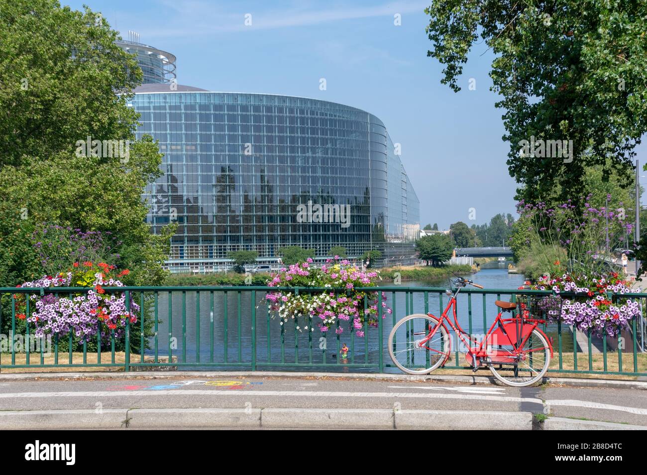 Edificio del Parlamento europeo a Strasburgo, Francia Foto Stock