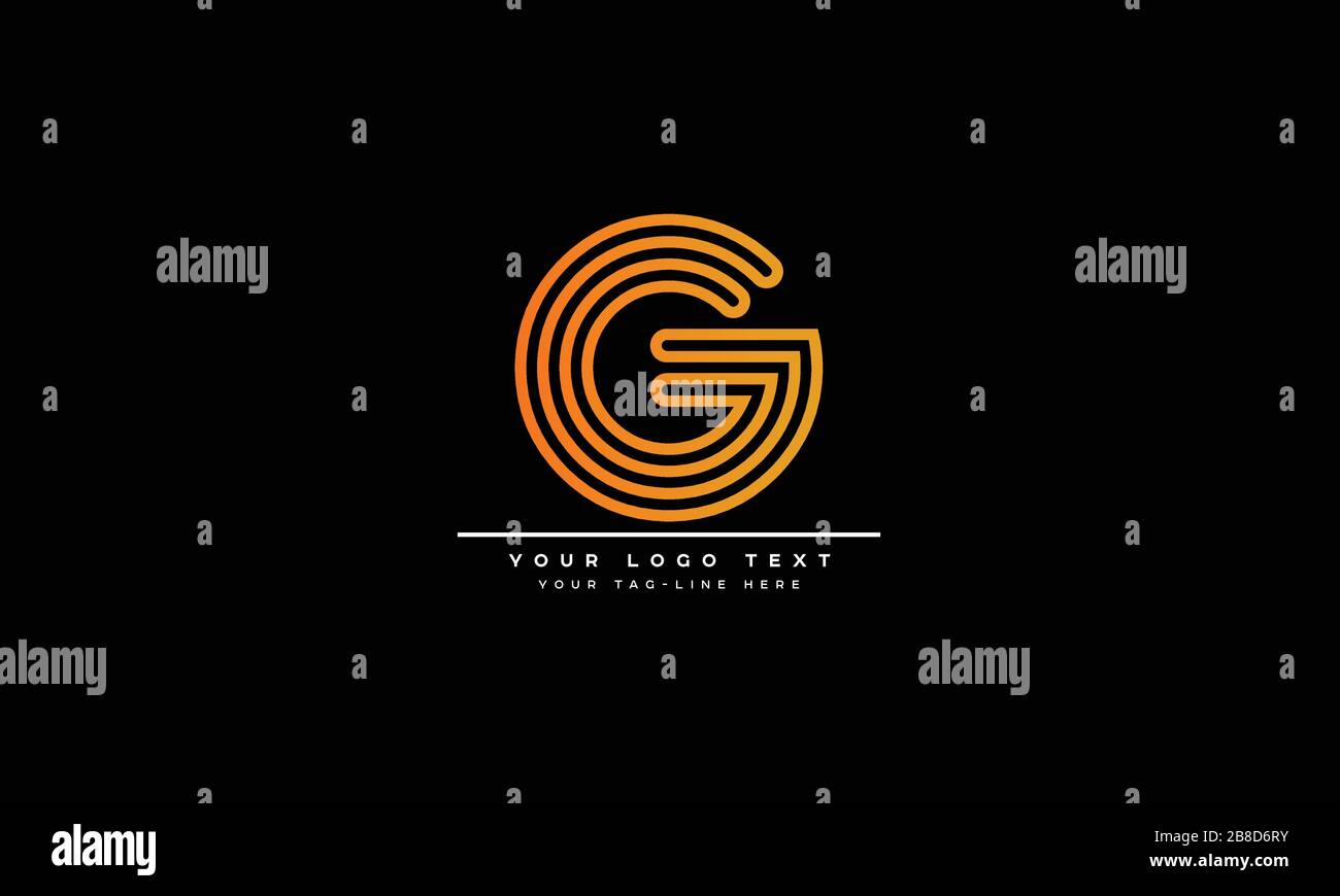 G,GG Letter Logo Design con la moderna e creativa tipografia alla moda Illustrazione Vettoriale