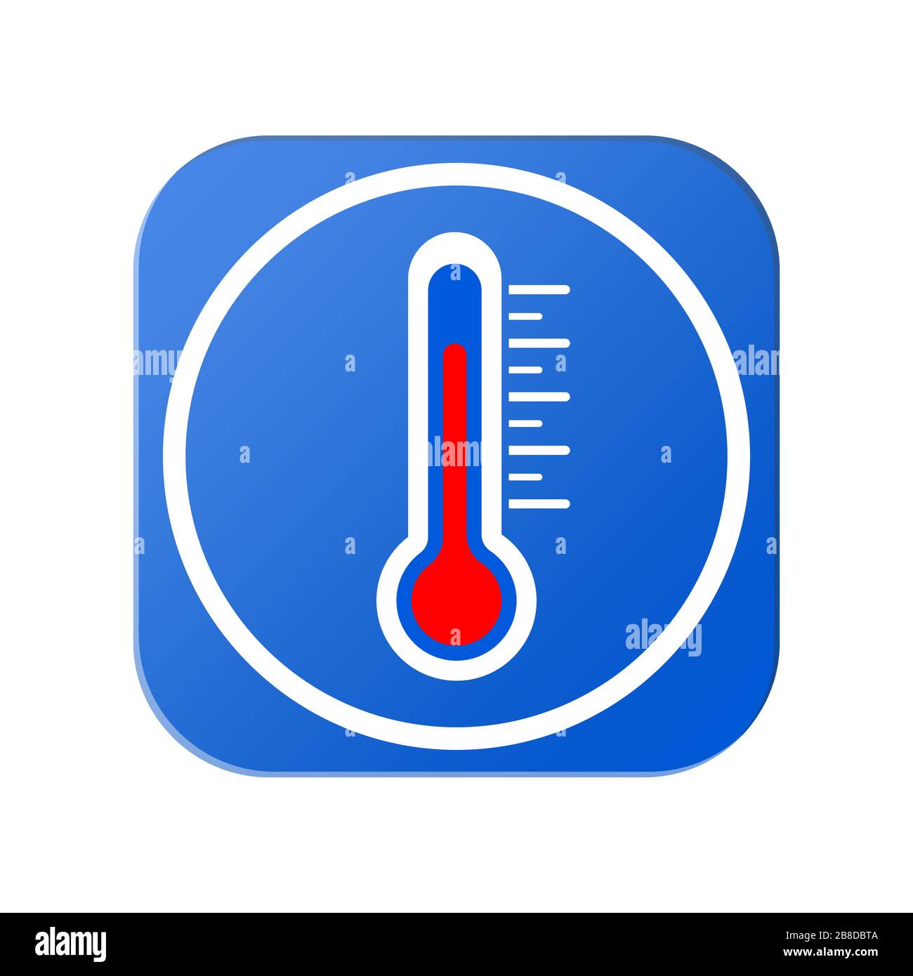 Icona vettore universale. Un termometro per la misurazione della temperatura. Semplice design piatto per sito Web e app Illustrazione Vettoriale