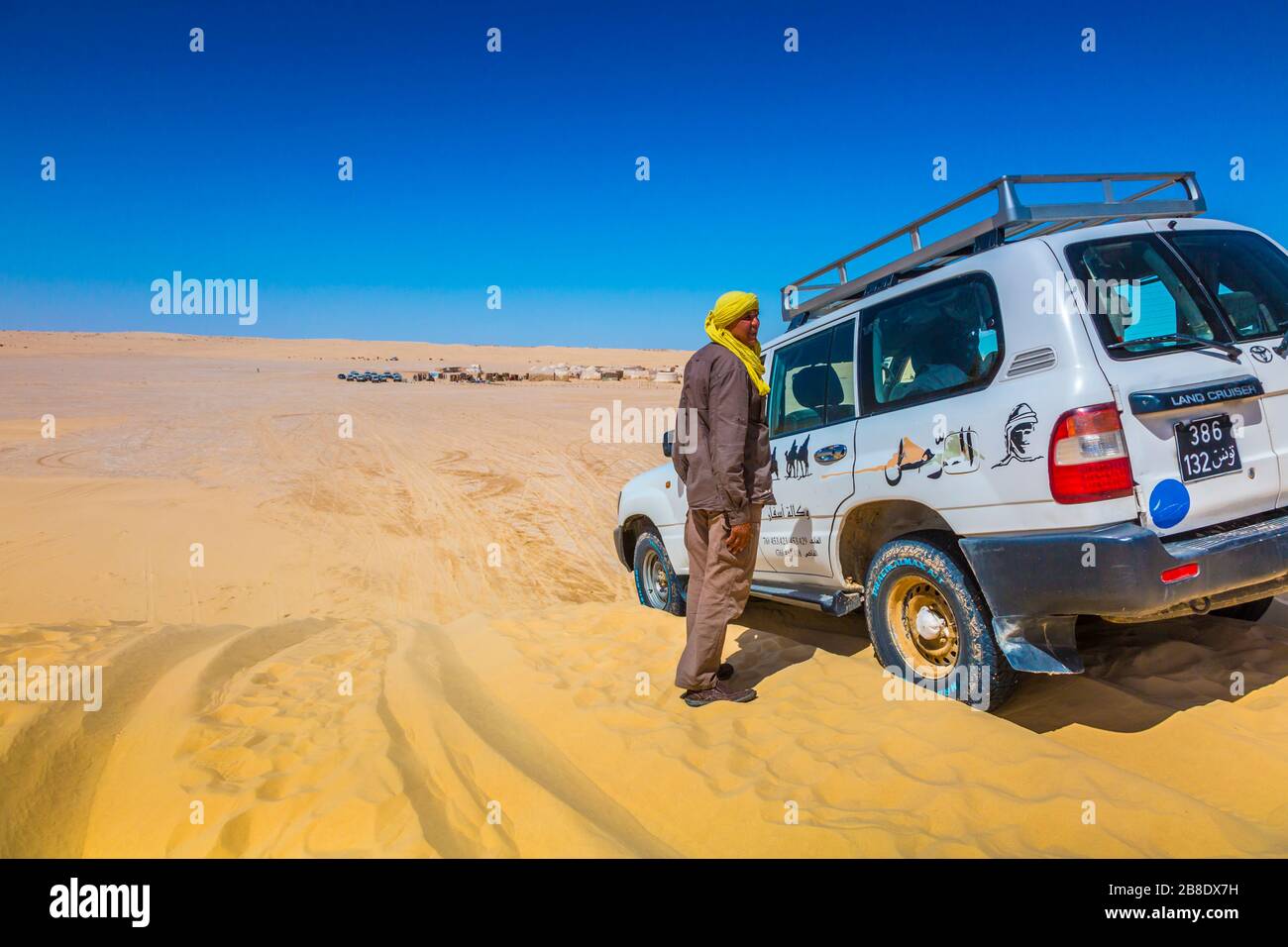 Auto 4x4 nel deserto. Foto Stock