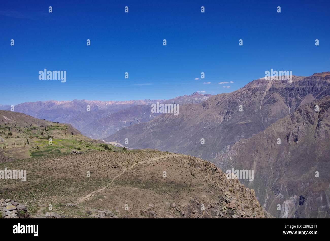 Il Canion del Colca vicino a Cruz del Condor viewpoint. Regione di Arequipa, Perù, Sud America. Foto Stock