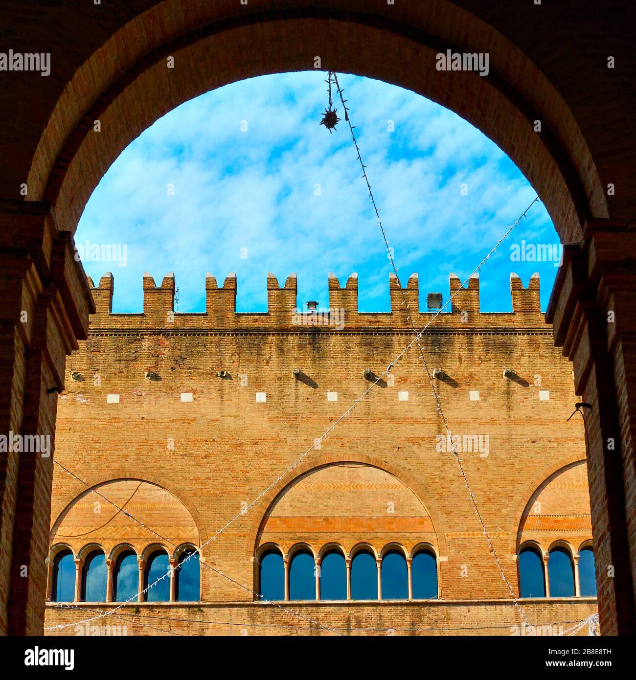 Edifici di piazza Cavour a Rimini Foto Stock