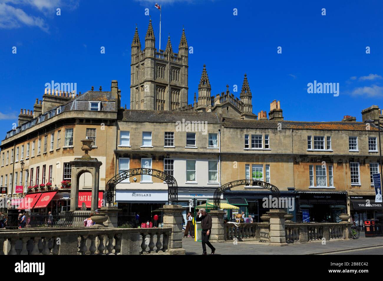 North Parade, Città di Bath, Somerset, Inghilterra, Regno Unito Foto Stock