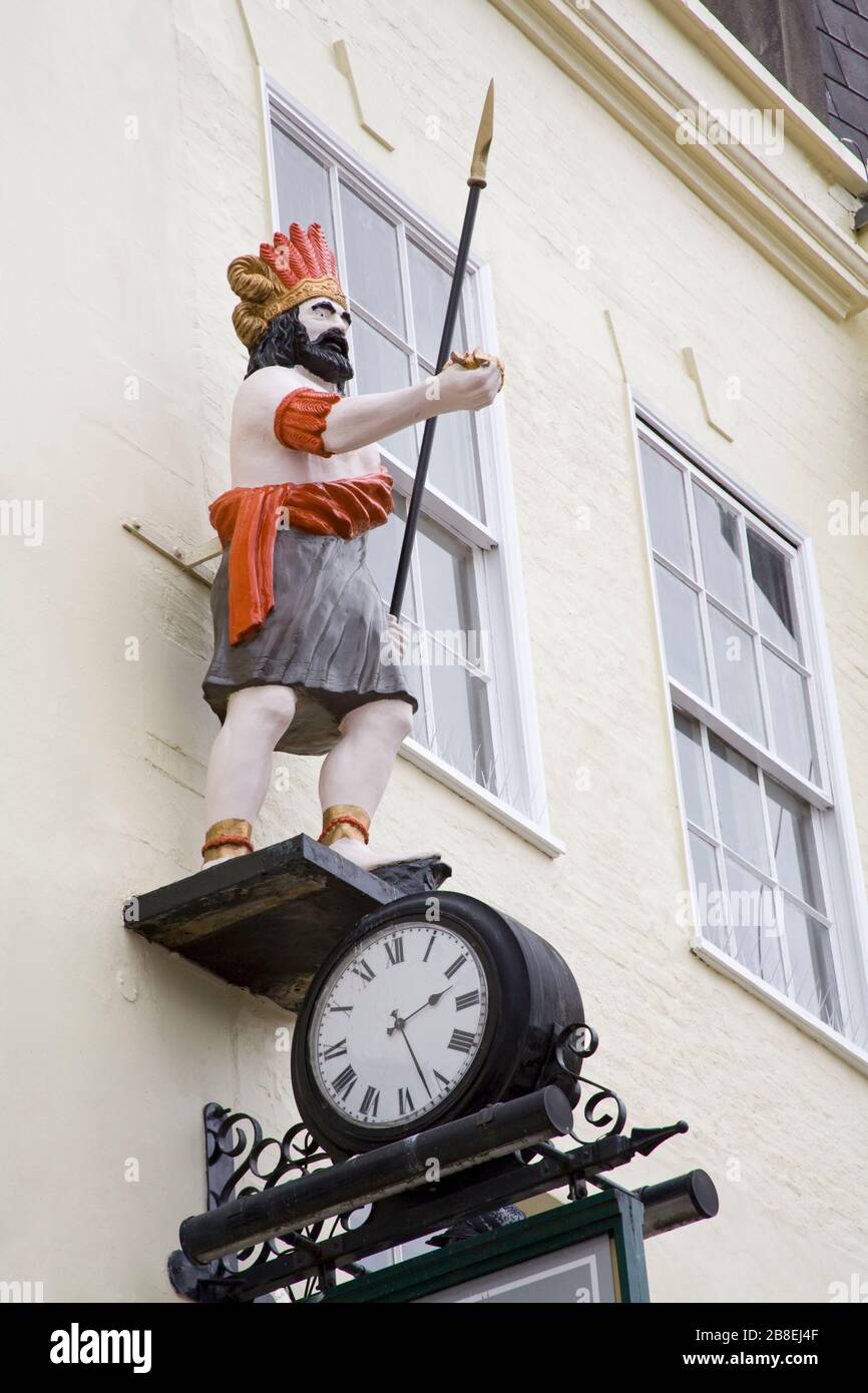 Clock on the drawbridge Pub, Bristol City, Southwest England, Regno Unito Foto Stock