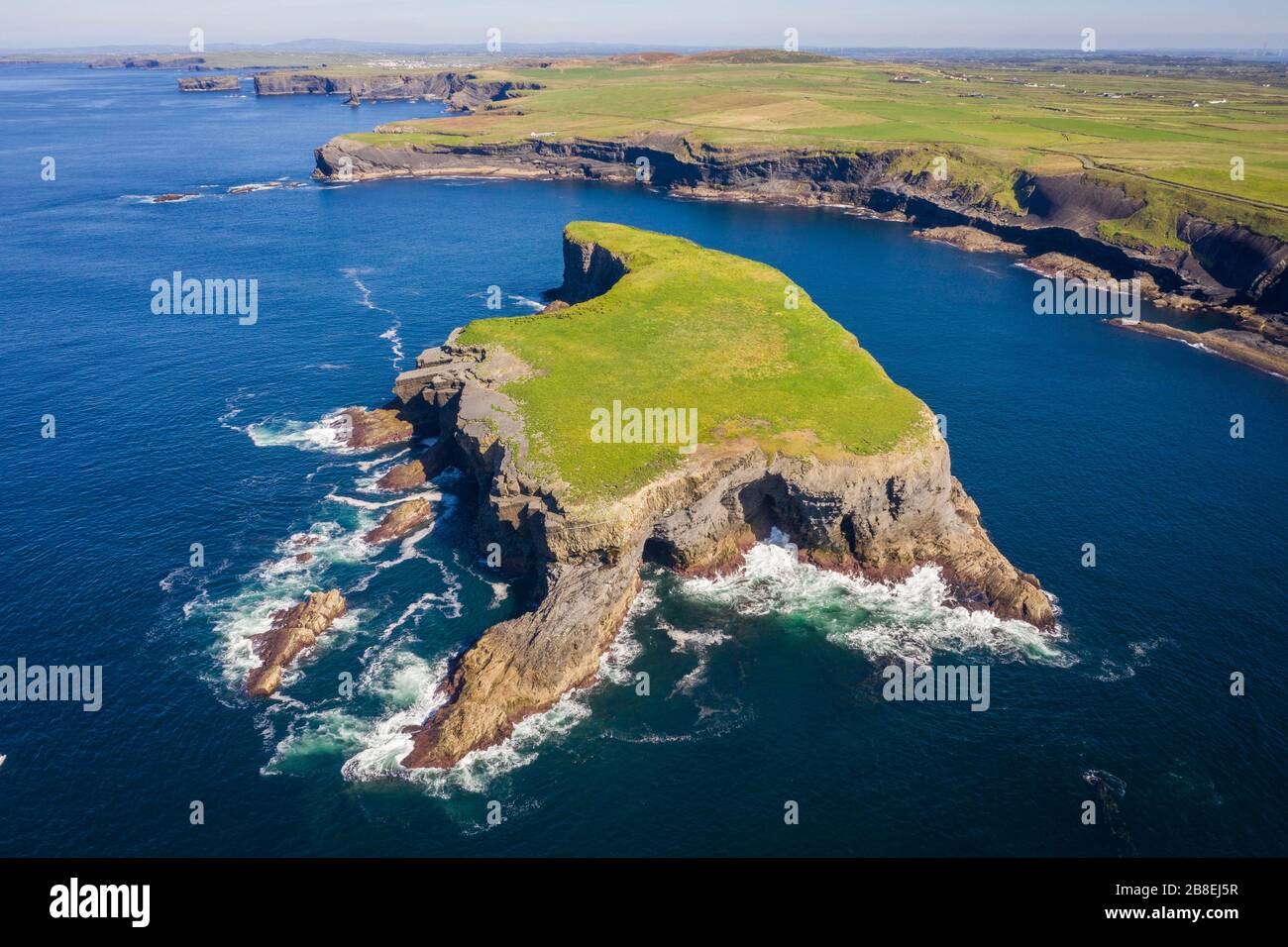 Isola Illaunonearaun nella contea di Clare. Co. Clare, Irlanda. Foto Stock