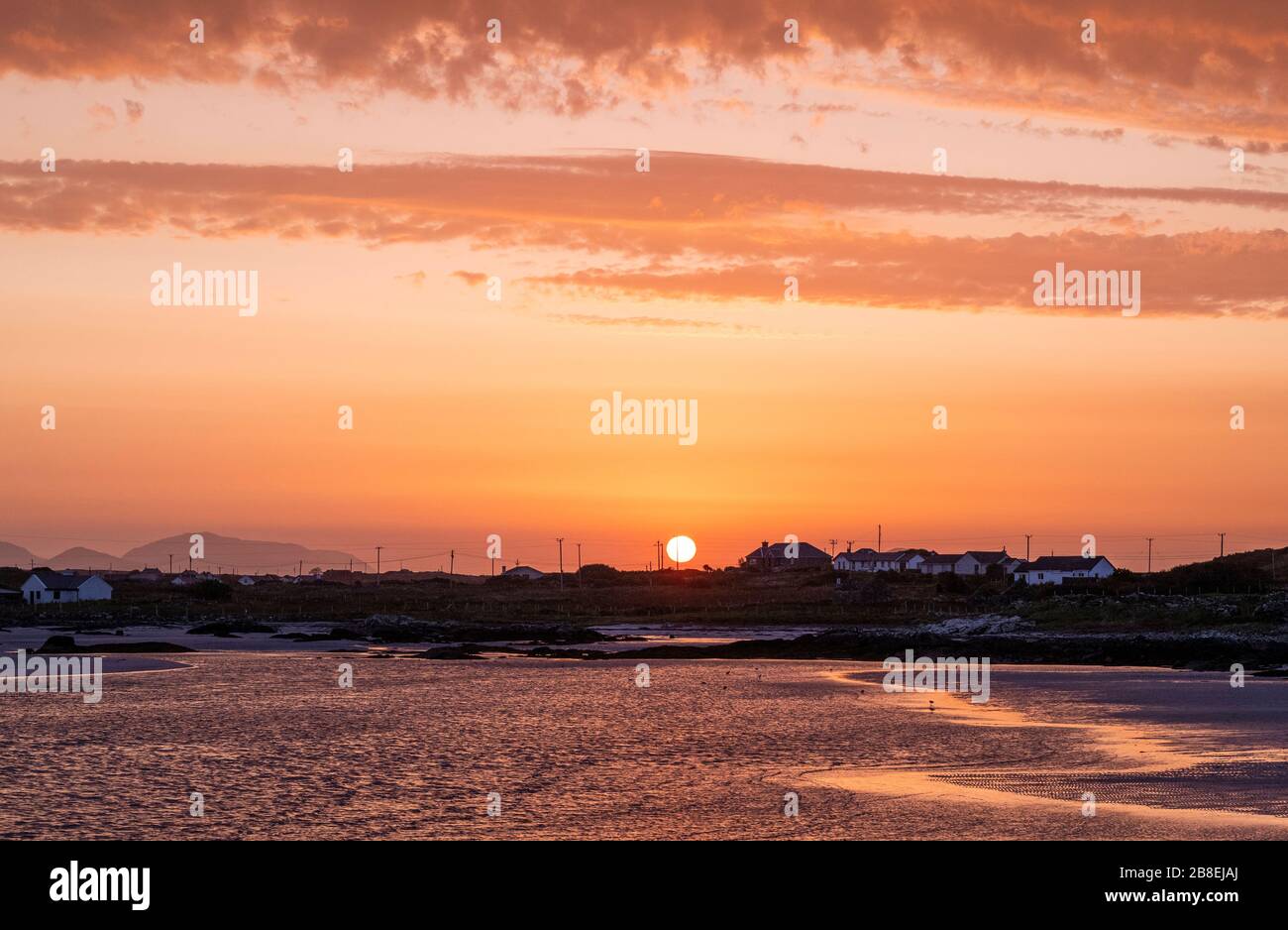 Mannin spiaggia, Connemara. Il Connemara National Park è uno dei sei parchi nazionali in Irlanda. Foto Stock