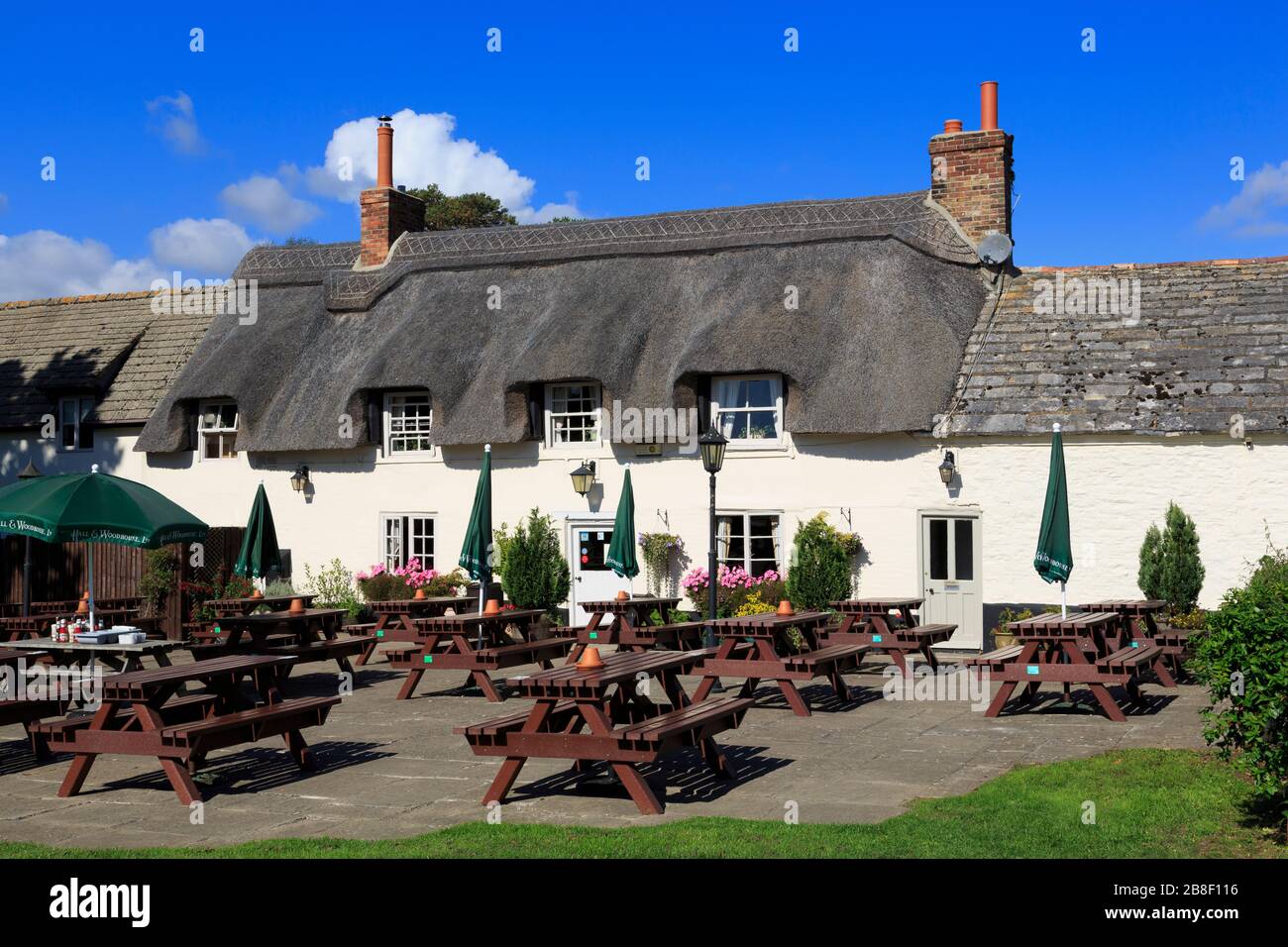 The Halfway Inn, Corfe Castle, Isle of Purbeck, Dorset, Inghilterra, Regno Unito, storico, storia, punto di riferimento, attrazione, Europa, Sud Foto Stock