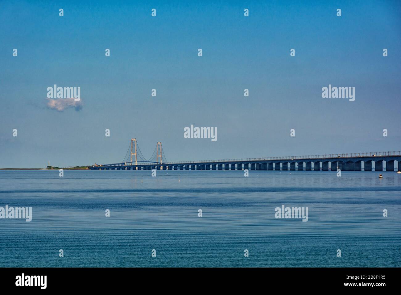 Il Grande Ponte della cintura di Nyborg in Danimarca Foto Stock