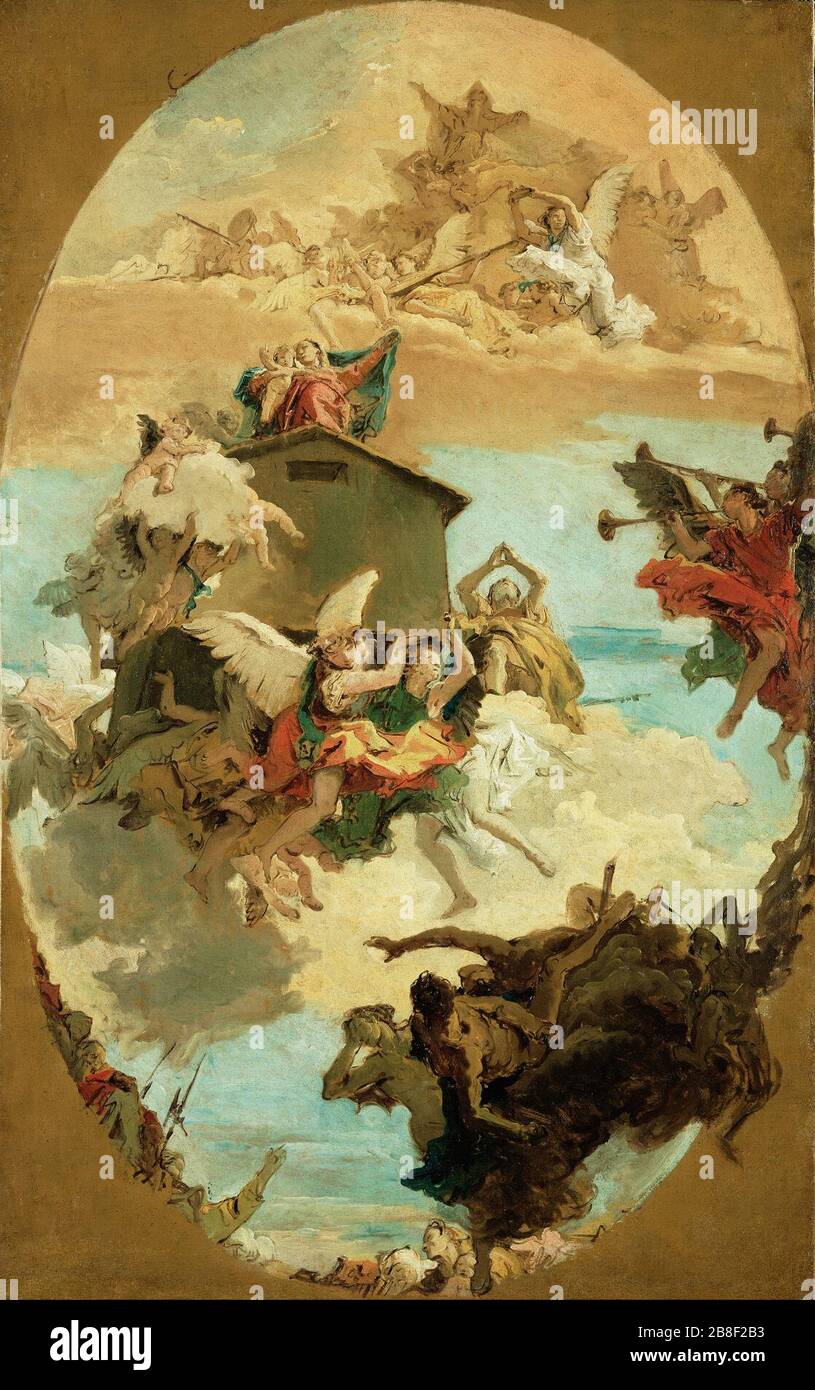 Giovanni Battista Tiepolo - il Miracolo della Santa Casa di Loreto Foto Stock