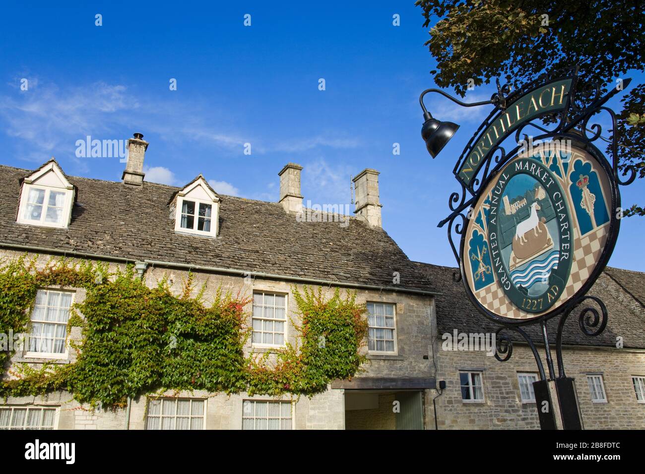 Northleach Market Town, Gloucestershire, Cotswold District, Inghilterra, Regno Unito, Europa Foto Stock