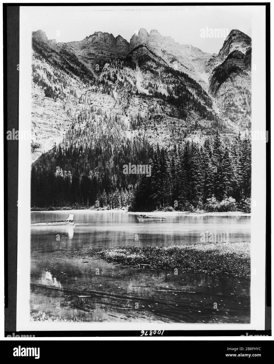 Glacier National Park, Montana. Scogliere sul lato nord-est del Lago Avalanche, East End Mountain Foto Stock