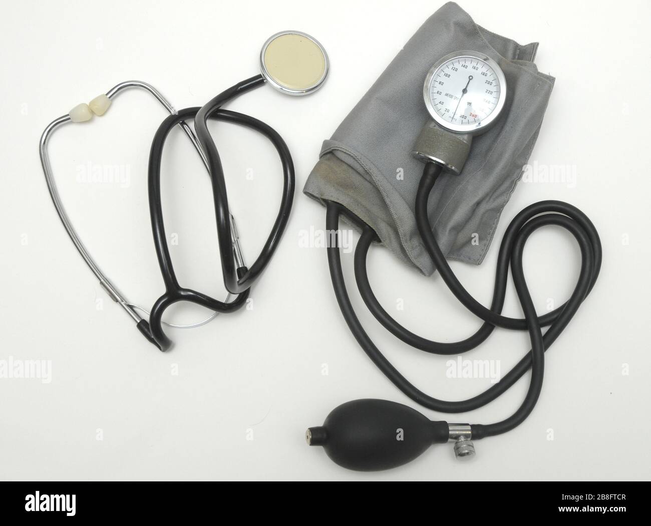 sfigmomanometri, sfigmomanometro manuale, misuratore della pressione sanguigna, Foto Stock