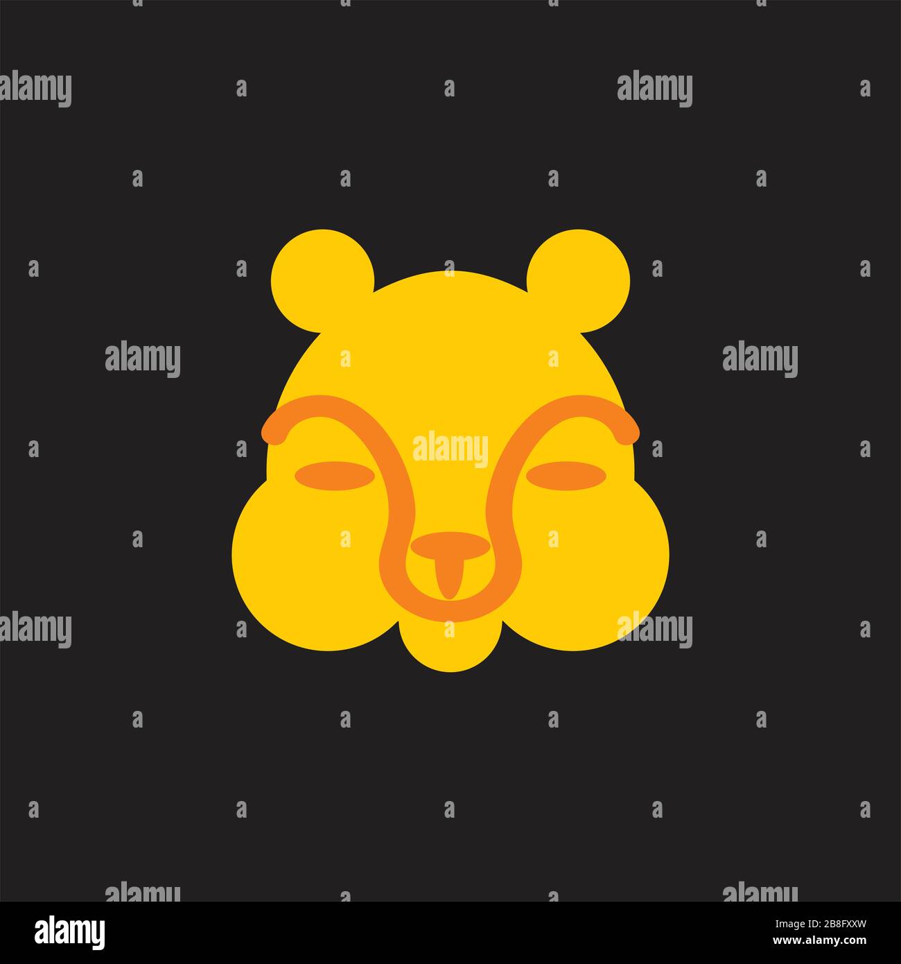 cute scoiattolo viso fresco design simbolo vettore Illustrazione Vettoriale