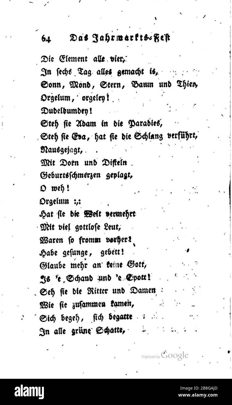 Goethe Schriften 8 1789 064. Foto Stock