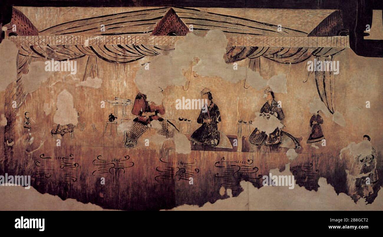 Goguryeo-Gakjeochong-vita interiore. Foto Stock